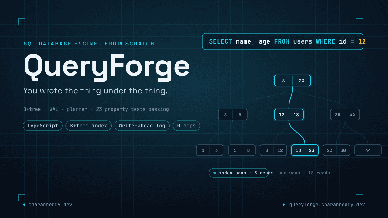 QueryForge: A SQL Database Engine Built From Scratch